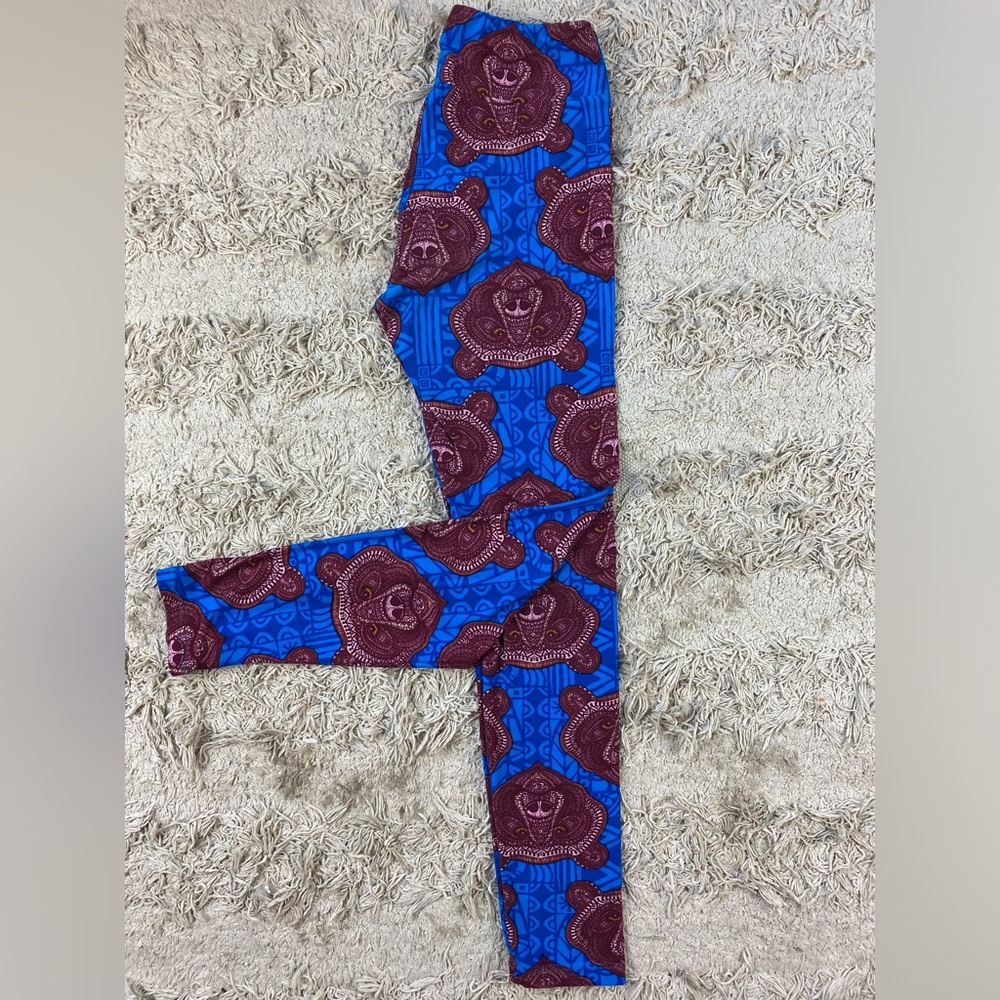 🦄 Lularoe Mosaic Bear OS Unicorn Leggings Rare